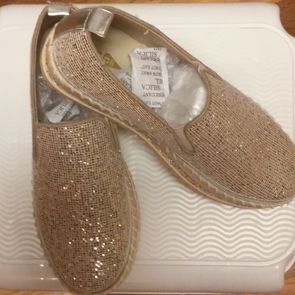 New Jolimall Espadrilles - Silver & Gold Metallic